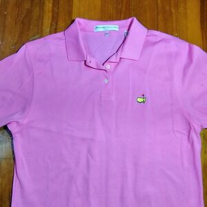 Masters Collection Pink Polo Shirt Womens Large Masters Logo‎ Golf Pima Cotton